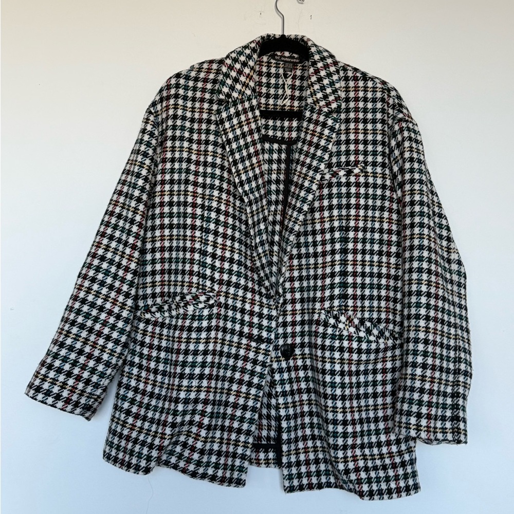 Zara Multicolor Plaid / Houndstooth Jacket